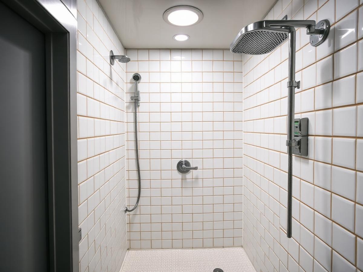 Clean shower facilities